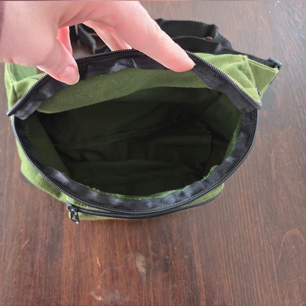 Olive Green Canvas Waist Pack - Picture 4 of 6